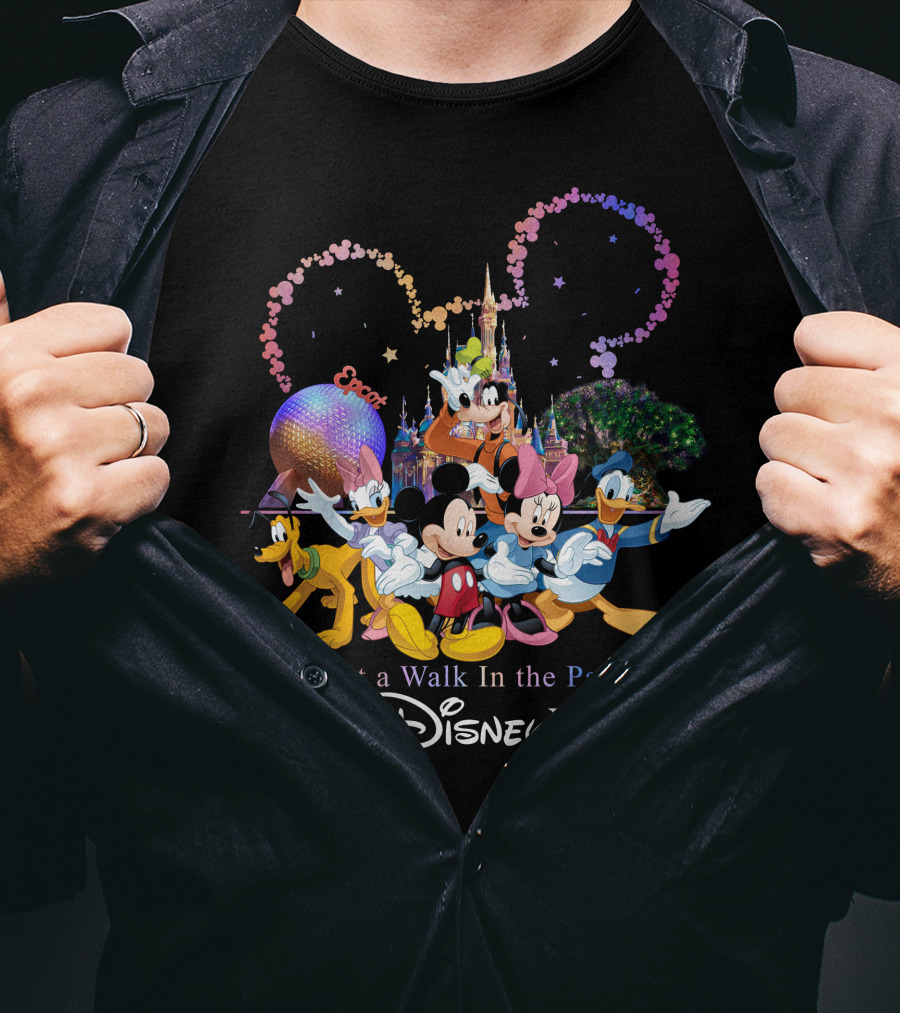 Just A Walk In The Park Walt Disney World EPCOT Mickey And Friends T-Shirt