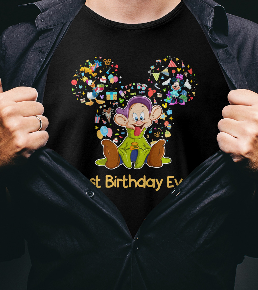 Best Birthday Ever Dopey Mickey Ears Disney Magic T-Shirt