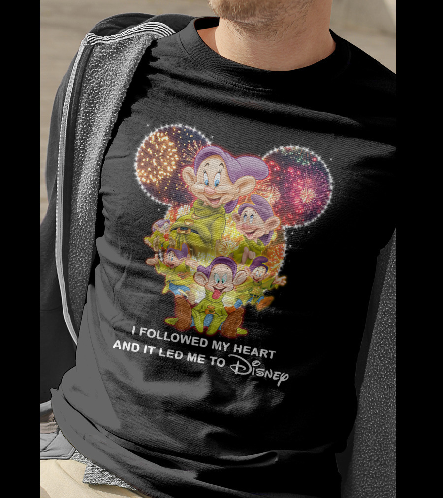 Dopey Fireworks I Followed My Heart And It Led Me To Disney T-Shirt