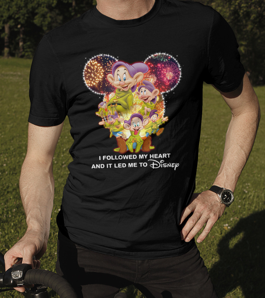 Dopey Fireworks I Followed My Heart And It Led Me To Disney T-Shirt