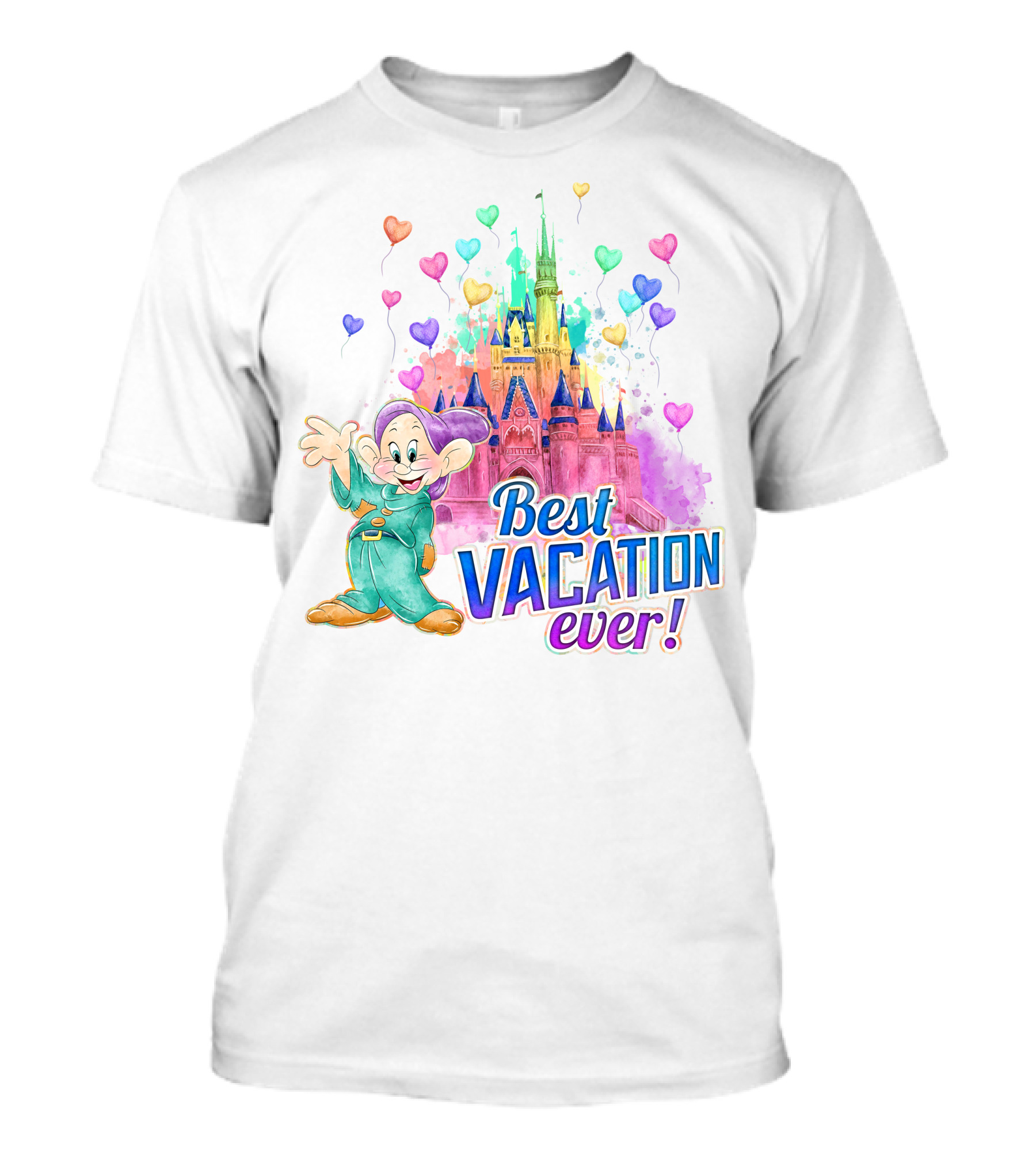 Best Vacation Ever Dopey Castle Hearts T-Shirt