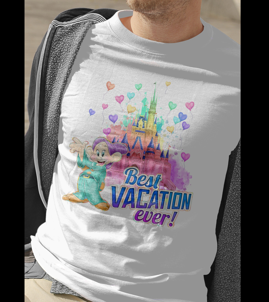 Best Vacation Ever Dopey Castle Hearts T-Shirt