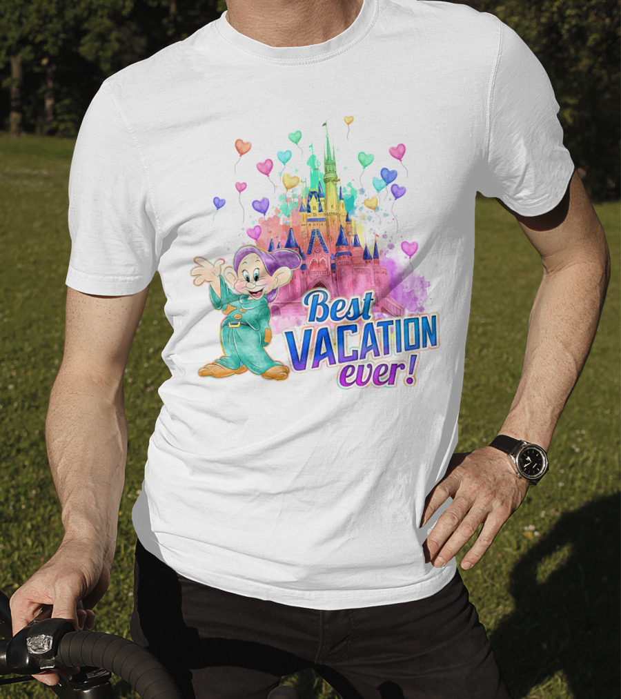 Best Vacation Ever Dopey Castle Hearts T-Shirt