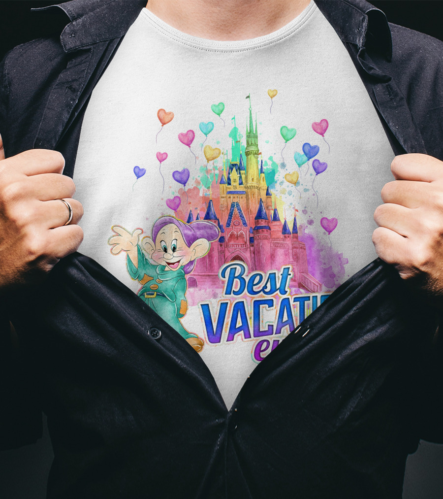 Best Vacation Ever Dopey Castle Hearts T-Shirt