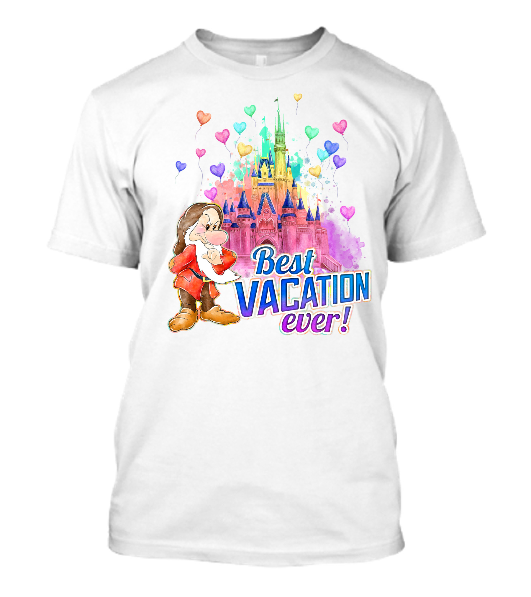 Best Vacation Ever Grumpy Castle Balloons T-Shirt