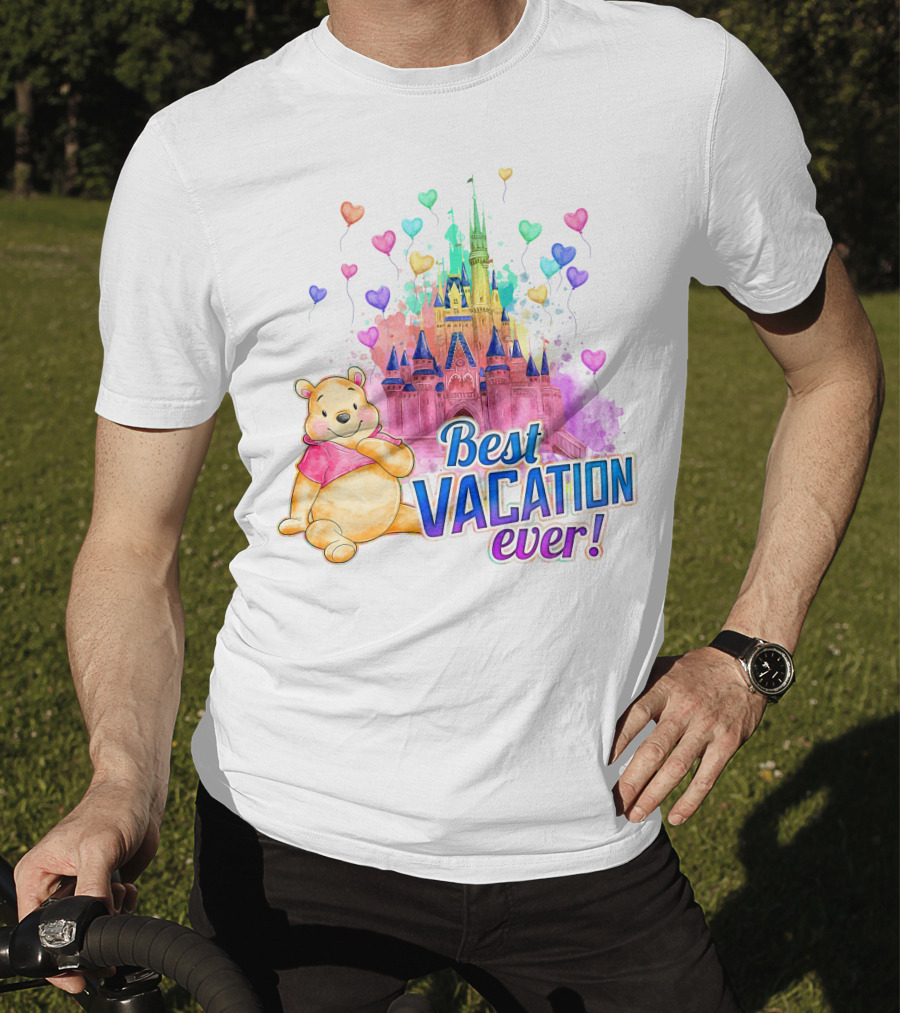 Best Vacation Ever Pooh Castle Balloons T-Shirt
