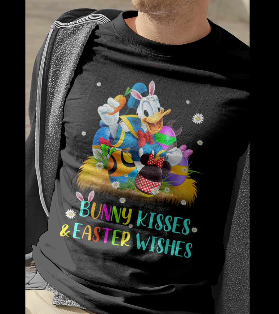 Bunny Kisses Easter Wishes Donald T-Shirt