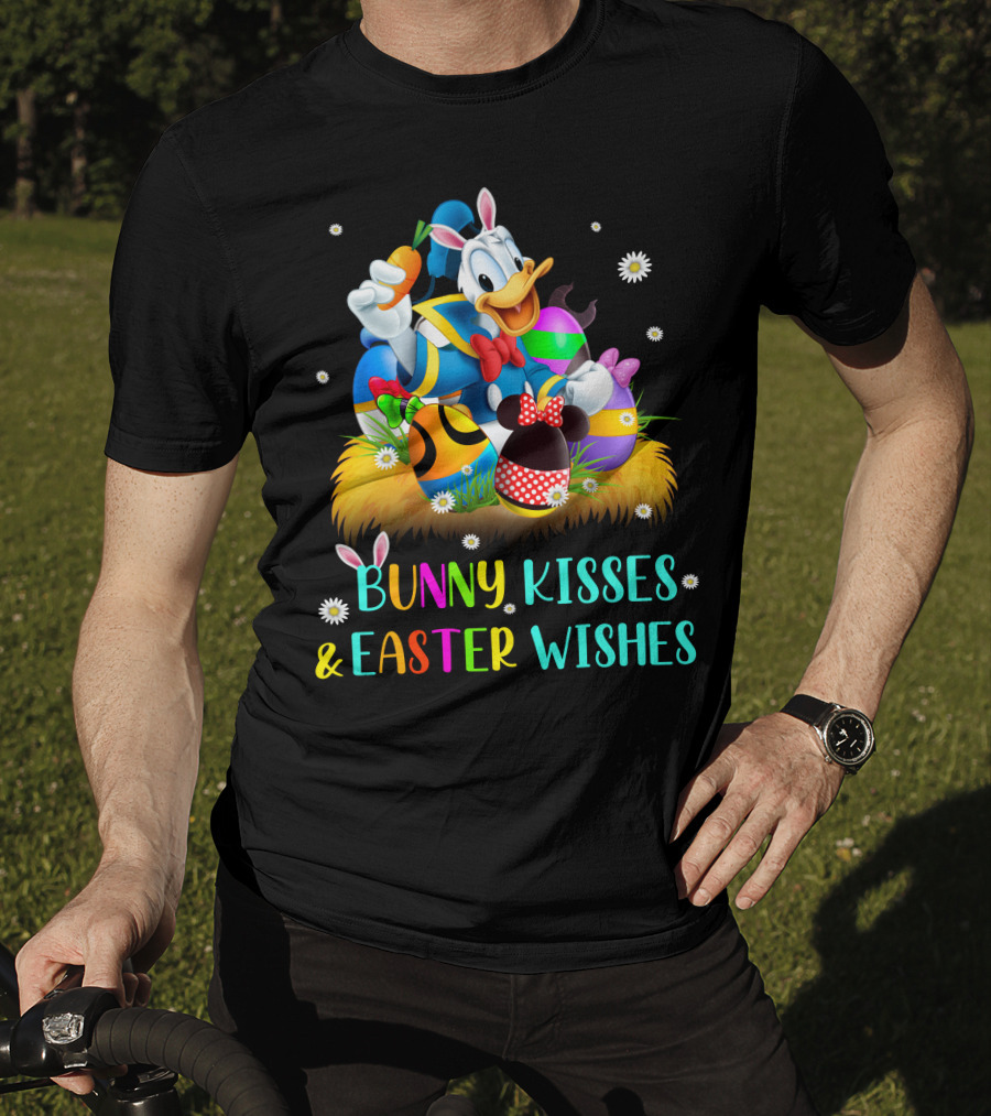 Bunny Kisses Easter Wishes Donald T-Shirt