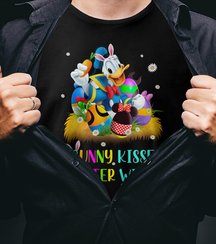 Bunny Kisses Easter Wishes Donald T-Shirt