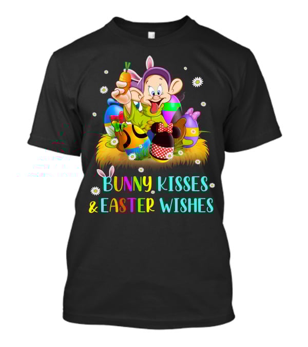 Bunny Kisses & Easter Wishes Dopey Character Easter Eggs Carrot T-Shirt