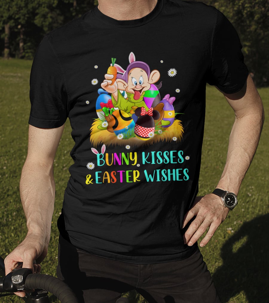 Bunny Kisses & Easter Wishes Dopey Character Easter Eggs Carrot T-Shirt