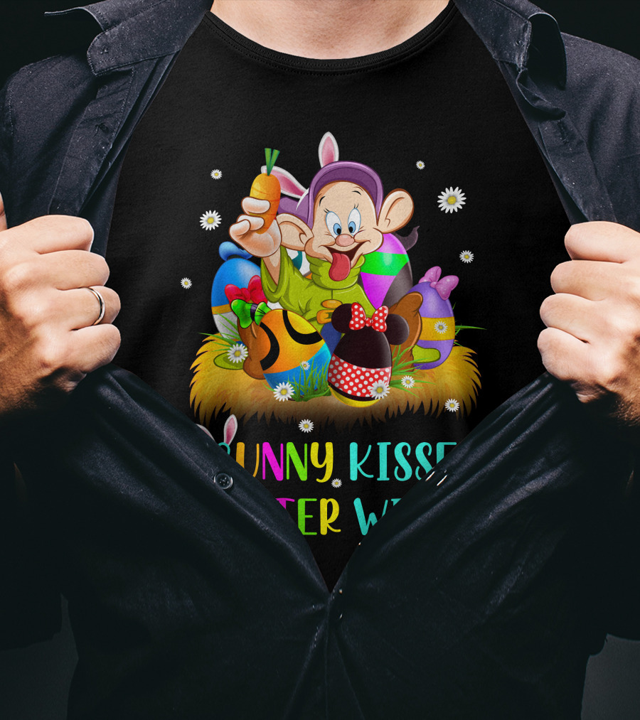 Bunny Kisses & Easter Wishes Dopey Character Easter Eggs Carrot T-Shirt