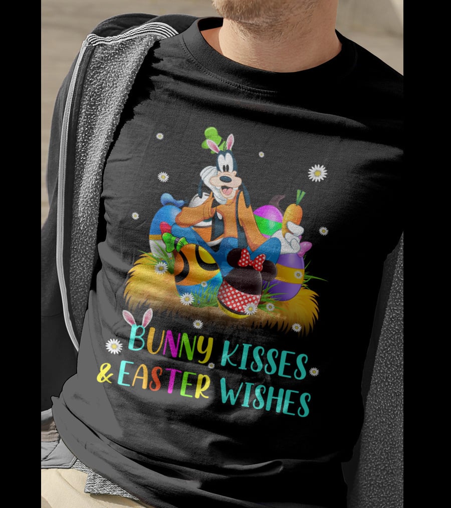 Goofy Bunny Kisses & Easter Wishes T-Shirt
