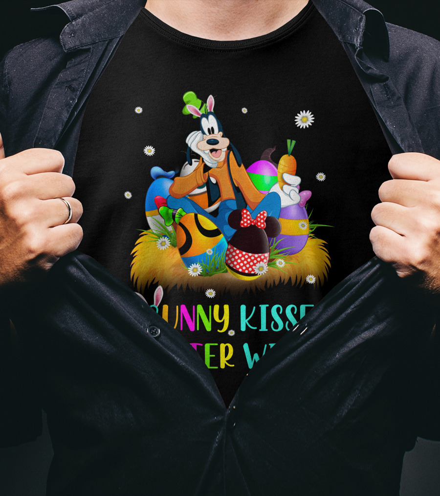 Goofy Bunny Kisses & Easter Wishes T-Shirt