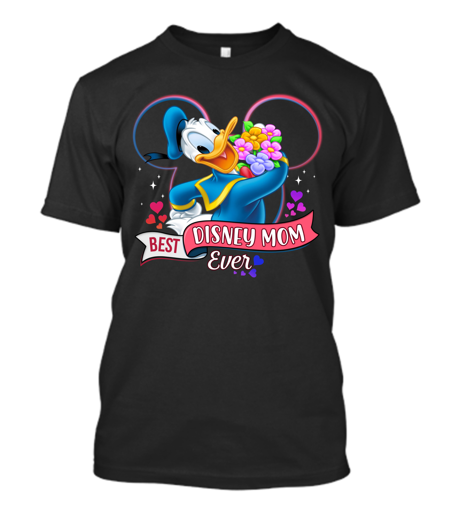 Best Disney Mom Ever Donald Duck With Flowers T-Shirt