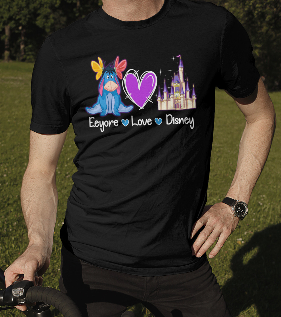 Eeyore Love Disney Heart Castle T-Shirt