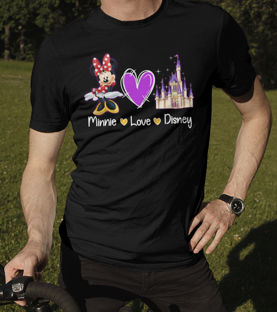 Minnie Love Disney Castle Heart T-Shirt