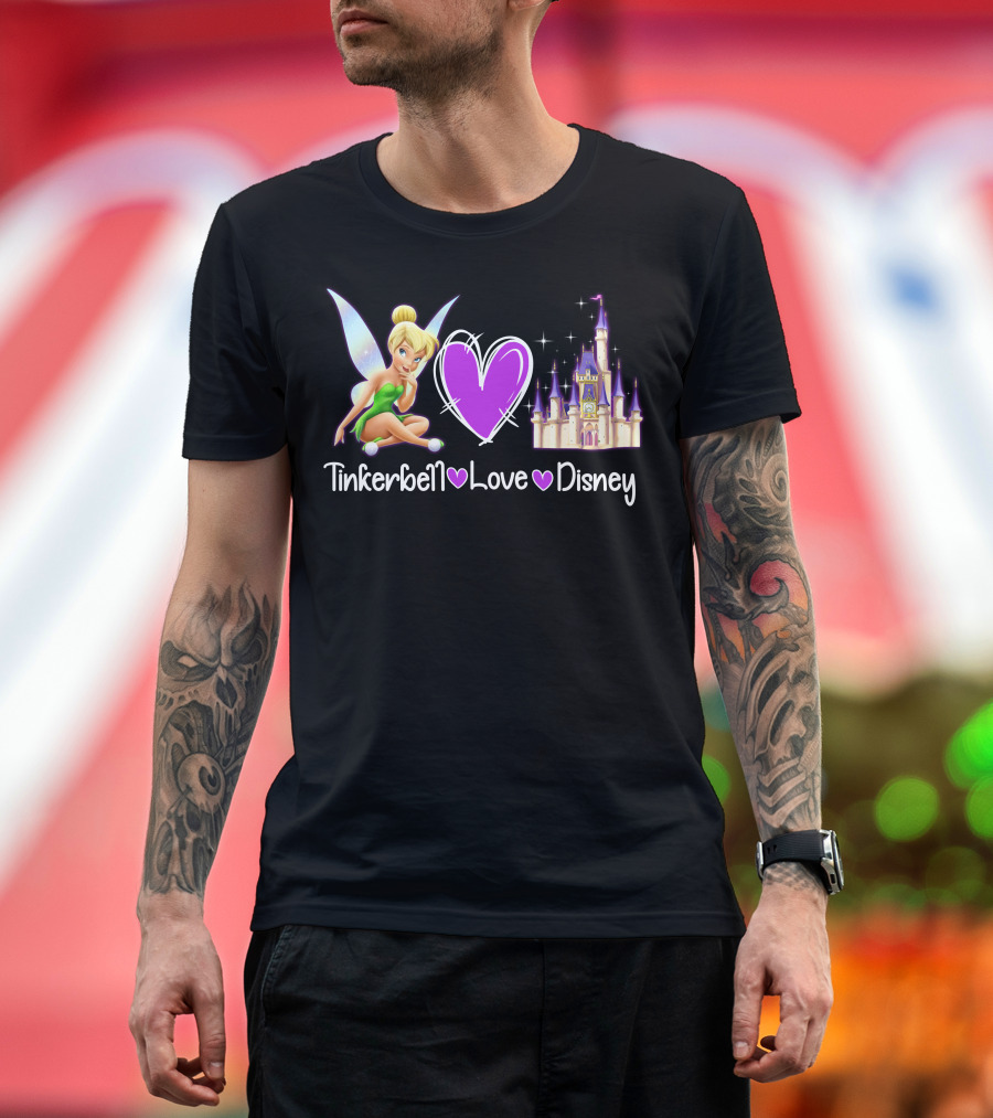 Tinkerbell Love Disney Castle Magic T-Shirt