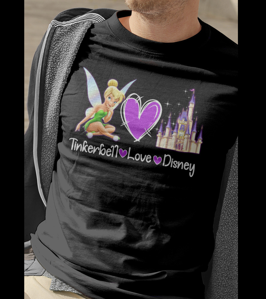 Tinkerbell Love Disney Castle Magic T-Shirt