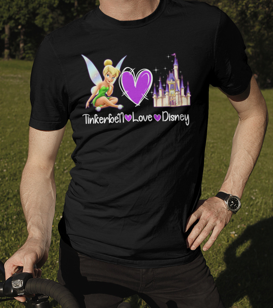 Tinkerbell Love Disney Castle Magic T-Shirt