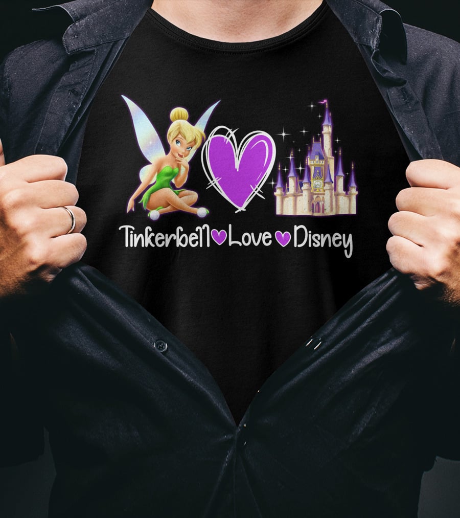 Tinkerbell Love Disney Castle Magic T-Shirt