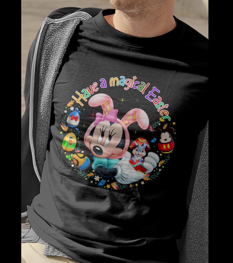 Have A Magical Easter Minnie Mouse With Easter Eggs And Bunny Ears T-Shirt