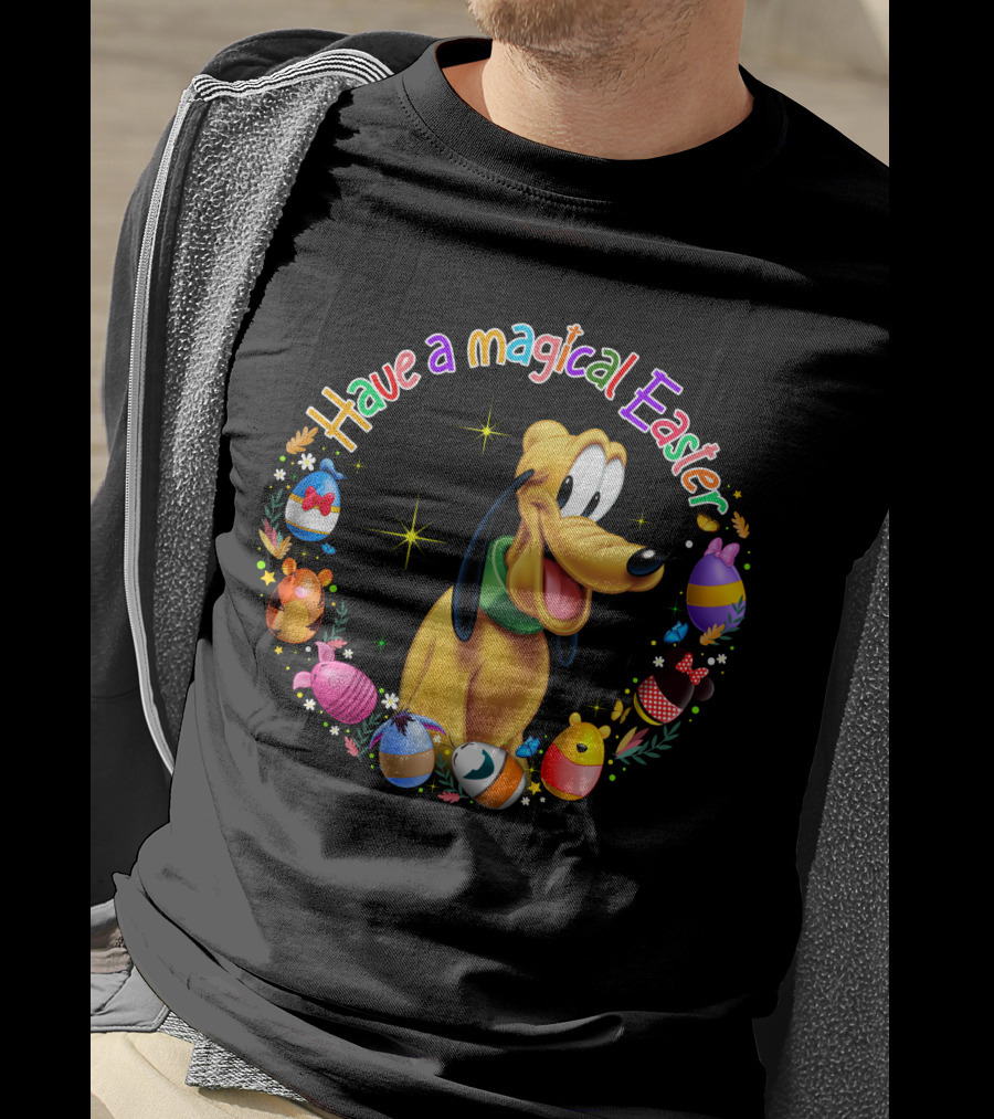 Have A Magical Easter Pluto Disney Holiday Celebration T-Shirt