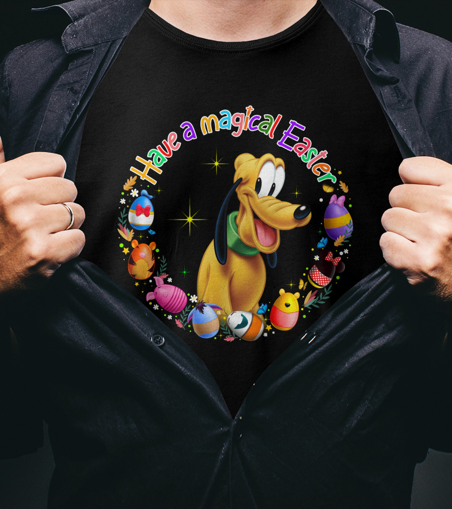 Have A Magical Easter Pluto Disney Holiday Celebration T-Shirt