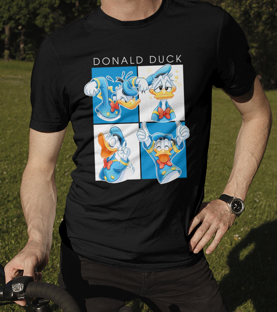 Donald Duck Emotions Blue Sailor Hat Bow Tie T-Shirt