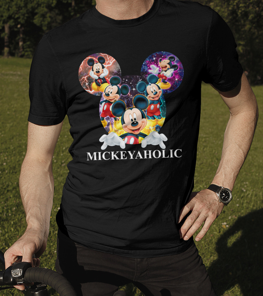 Mickeyaholic Colorful Cosmic Mickey Mouse Extravaganza T-Shirt