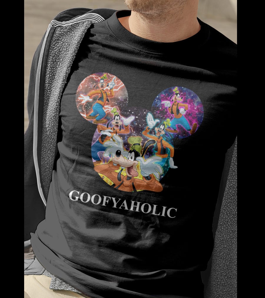 Goofyaholic Disney Goofy Cosmic Adventure In Mickey Mouse Ears T-Shirt