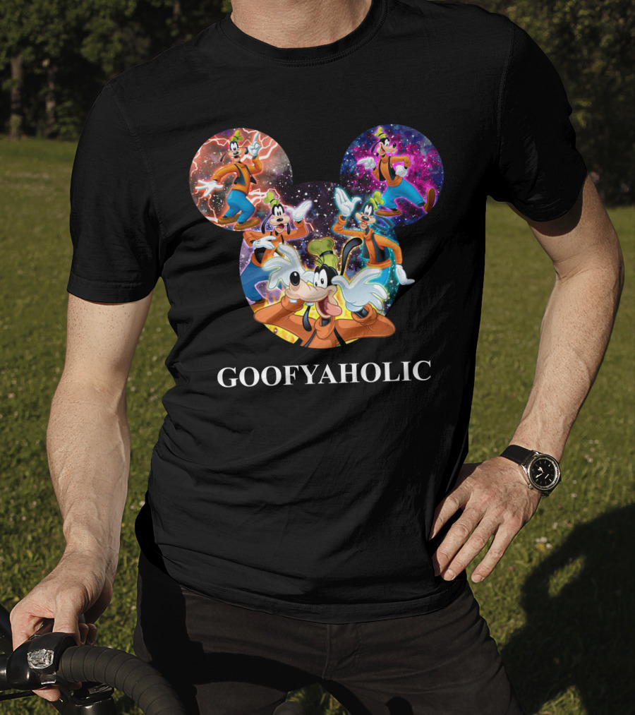 Goofyaholic Disney Goofy Cosmic Adventure In Mickey Mouse Ears T-Shirt