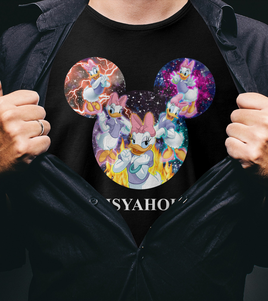 Daisy Daisyaholic Galaxy Flames Disney Mickey Ears T-Shirt