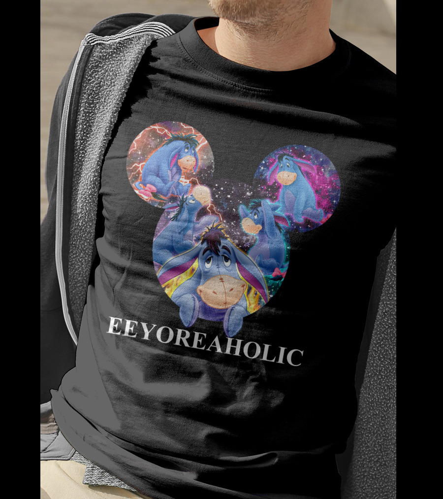 Eeyoreaholic Disney Mickey Mouse Head Galaxy Eeyore T-Shirt