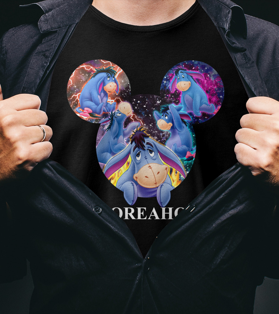 Eeyoreaholic Disney Mickey Mouse Head Galaxy Eeyore T-Shirt