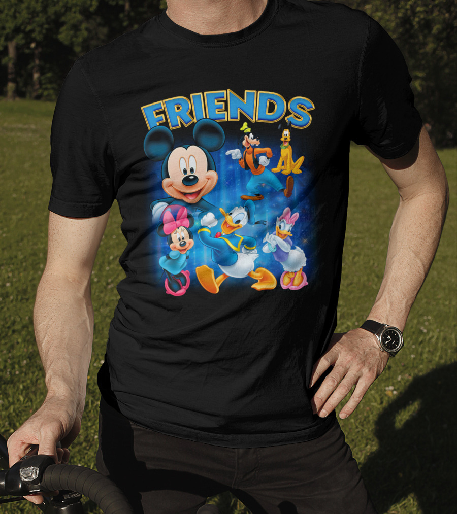 Mickey Mouse And Friends Disney Characters Mickey Mouse Donald Duck Daisy Duck Minnie Mouse Goofy Pluto T-Shirt