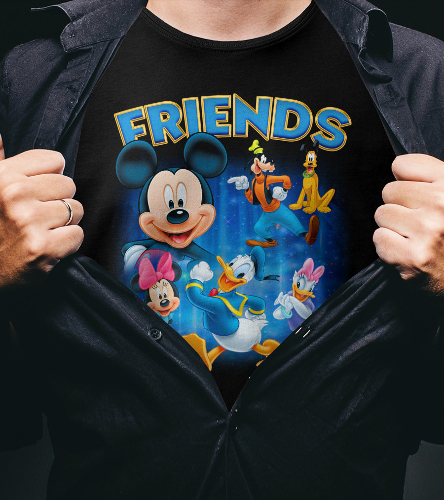 Mickey Mouse And Friends Disney Characters Mickey Mouse Donald Duck Daisy Duck Minnie Mouse Goofy Pluto T-Shirt