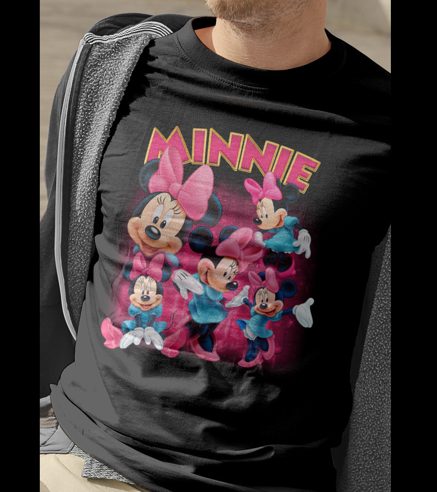 Minnie Mouse Pink And Blue Outfits With Bows T-Shirt