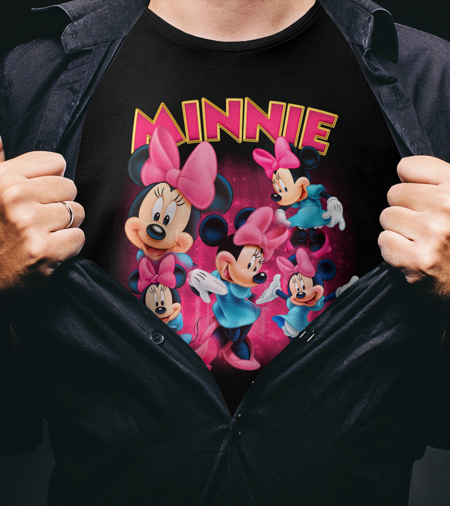 Minnie Mouse Pink And Blue Outfits With Bows T-Shirt