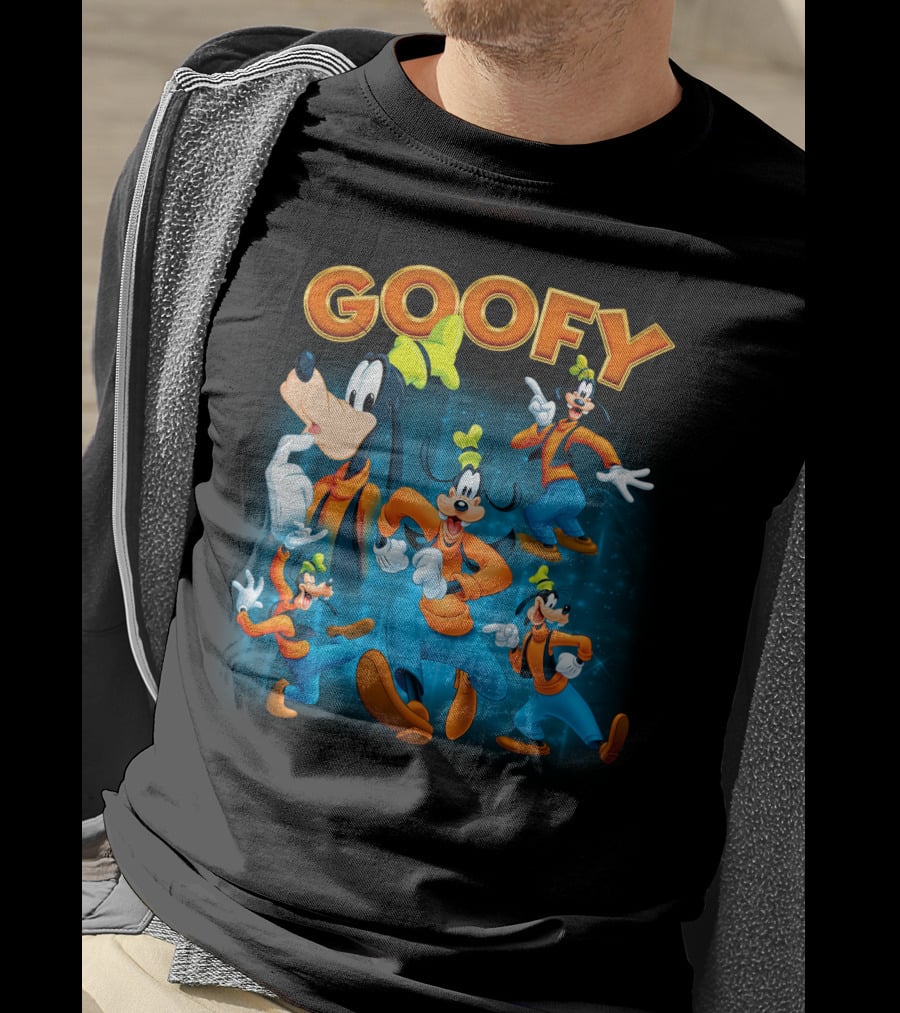 Goofy Classic Character Multiple Poses Dynamic Expressions T-Shirt