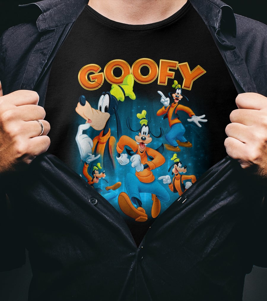 Goofy Classic Character Multiple Poses Dynamic Expressions T-Shirt
