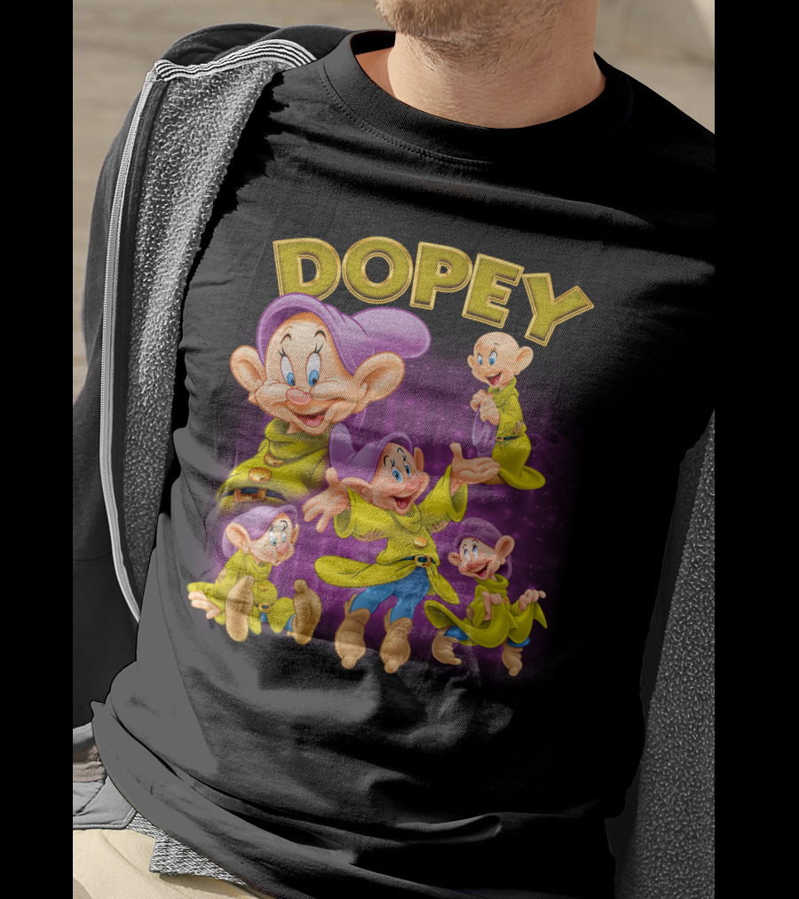 Dopey Disney Snow White Character Multiple Expressions T-Shirt