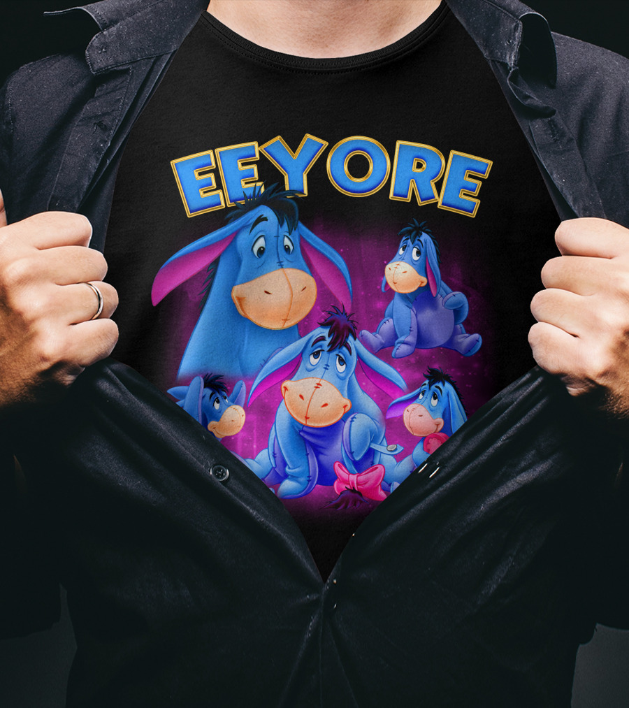 Eeyore Winnie The Pooh Characters Colorful Expressions T-Shirt