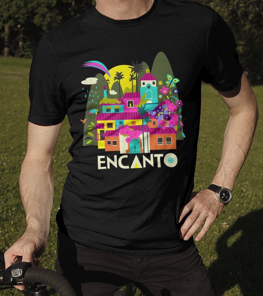 Encanto Casita With Colorful Butterfly And Tropical Flora T-Shirt
