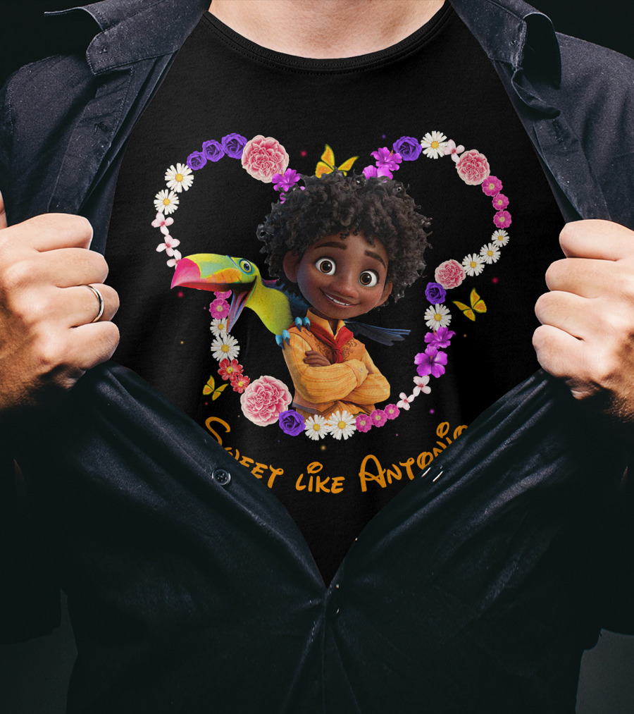Sweet Like Antonio Butterfly Toucan Flower T-Shirt