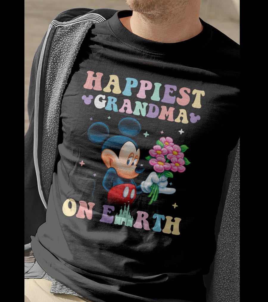Happiest Grandma On Earth Mickey Mouse T-Shirt