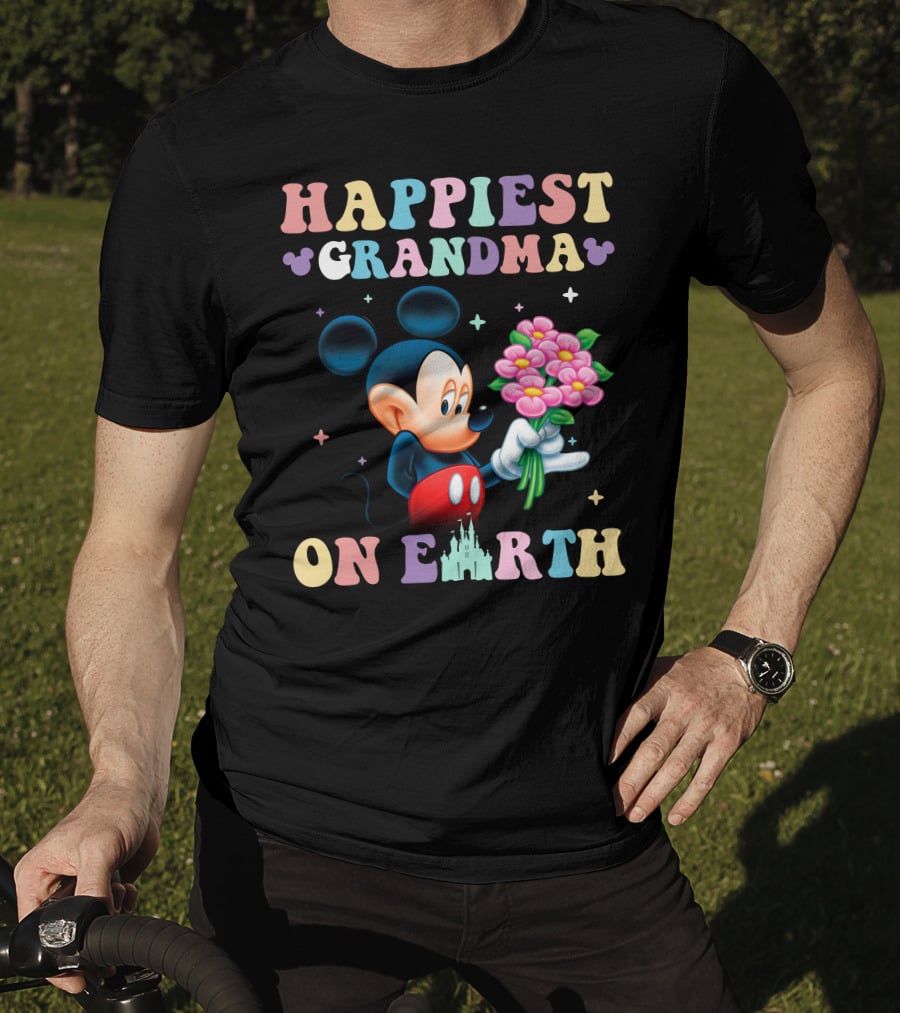 Happiest Grandma On Earth Mickey Mouse T-Shirt
