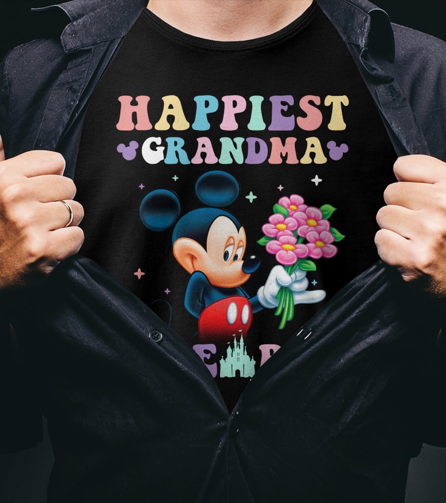 Happiest Grandma On Earth Mickey Mouse T-Shirt