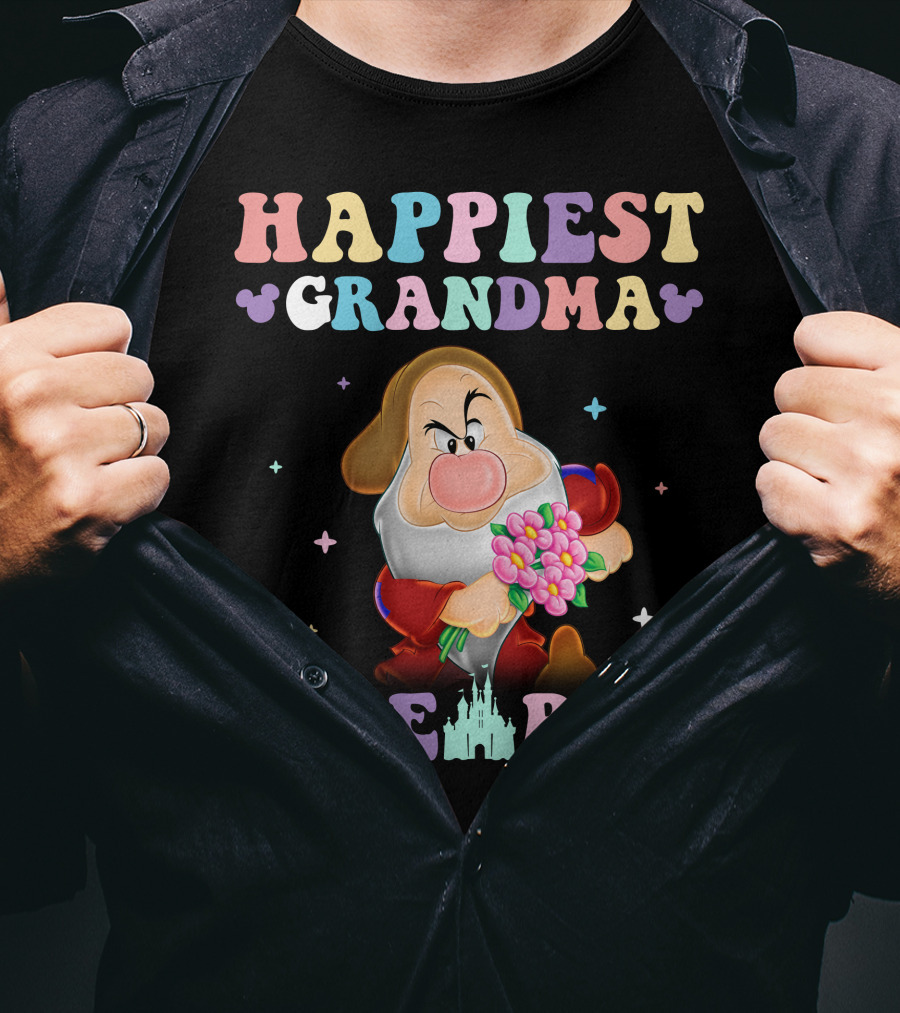 Happiest Grandma On Earth Grumpy Dwarf Disney Magic Kingdom T-Shirt