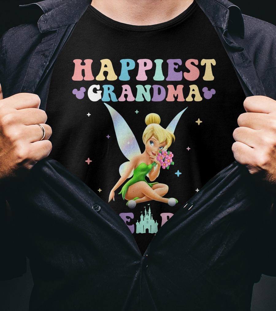 Happiest Grandma On Earth Tinkerbell T-Shirt